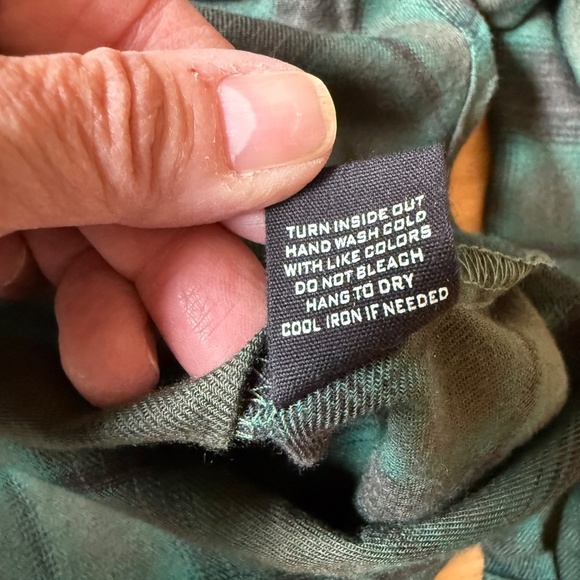 BLU PEPPER SOFT LIGHTWEIGHT FLANNEL SHIRT BUTTON FRONT PLAID RUSTIC CASUAL NWT S - Picture 8 of 12